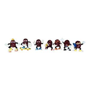Hardees Vintage Lot of 7 California Raisins Figures Plastic 1989 Surfer EUC